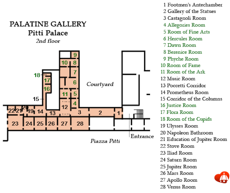 Palatine Gallery and Royal Apartments at the Pitti Palace