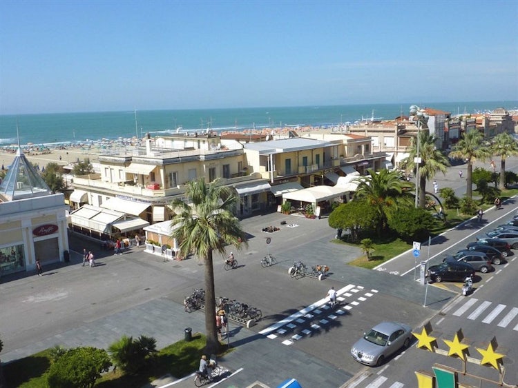 Parking near the beach at Viareggio, Tuscany